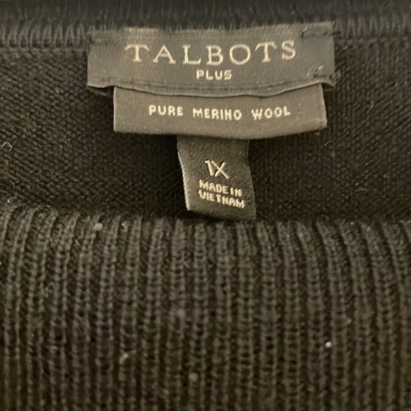 Talbots woman’s Black Merino Wool Cowl neck Sweater - Picture 11 of 14